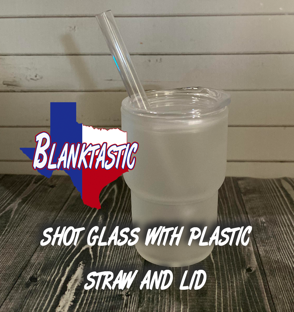 3oz Shot Glass Tumbler Cups Frosted Sublimation Glass – Blanktastic Sublimation  Blanks