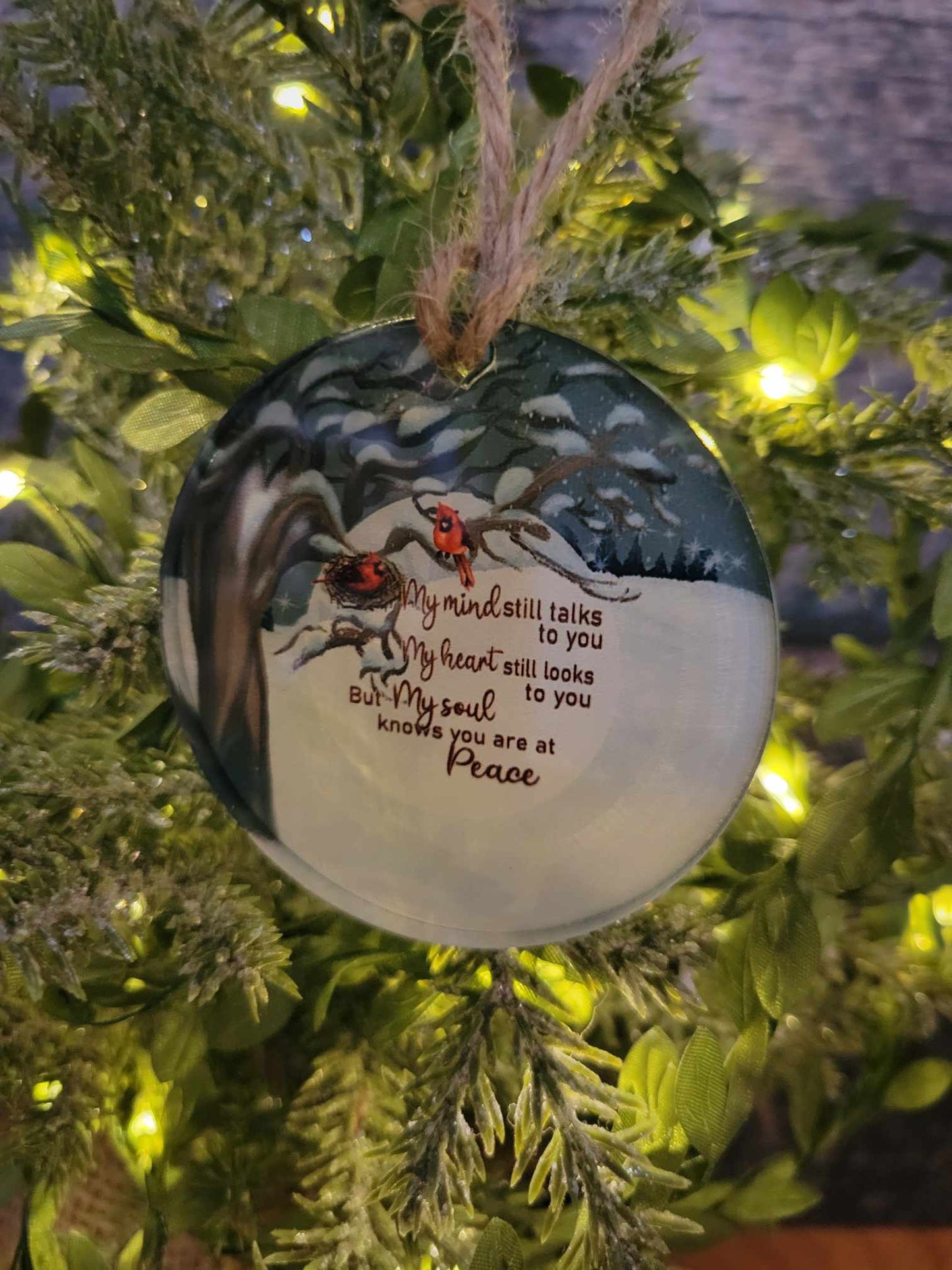 Sublimation Coated Acrylic Circle Ornament