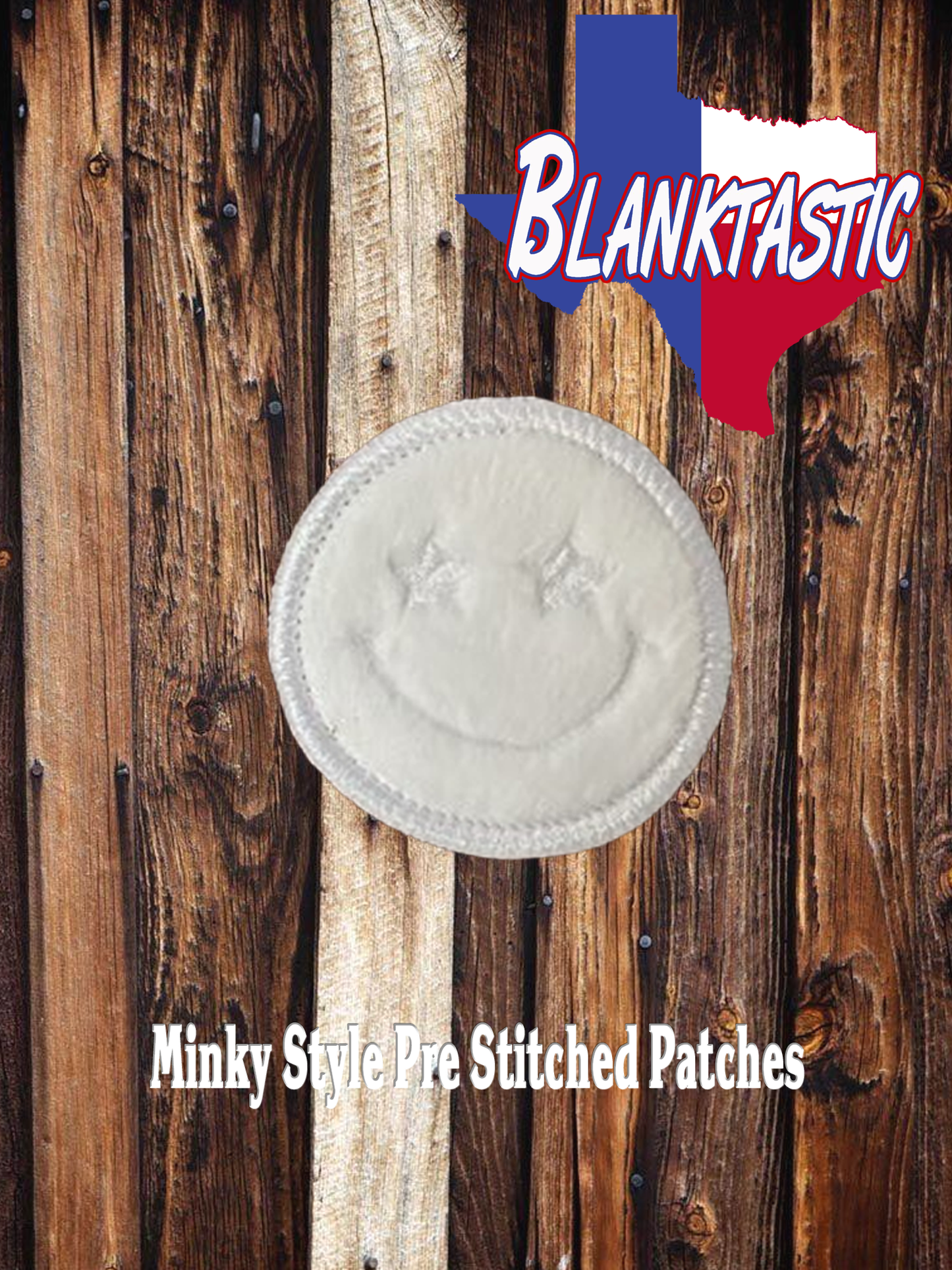 Minky Hat Bar 2" Round PreStitched Patches