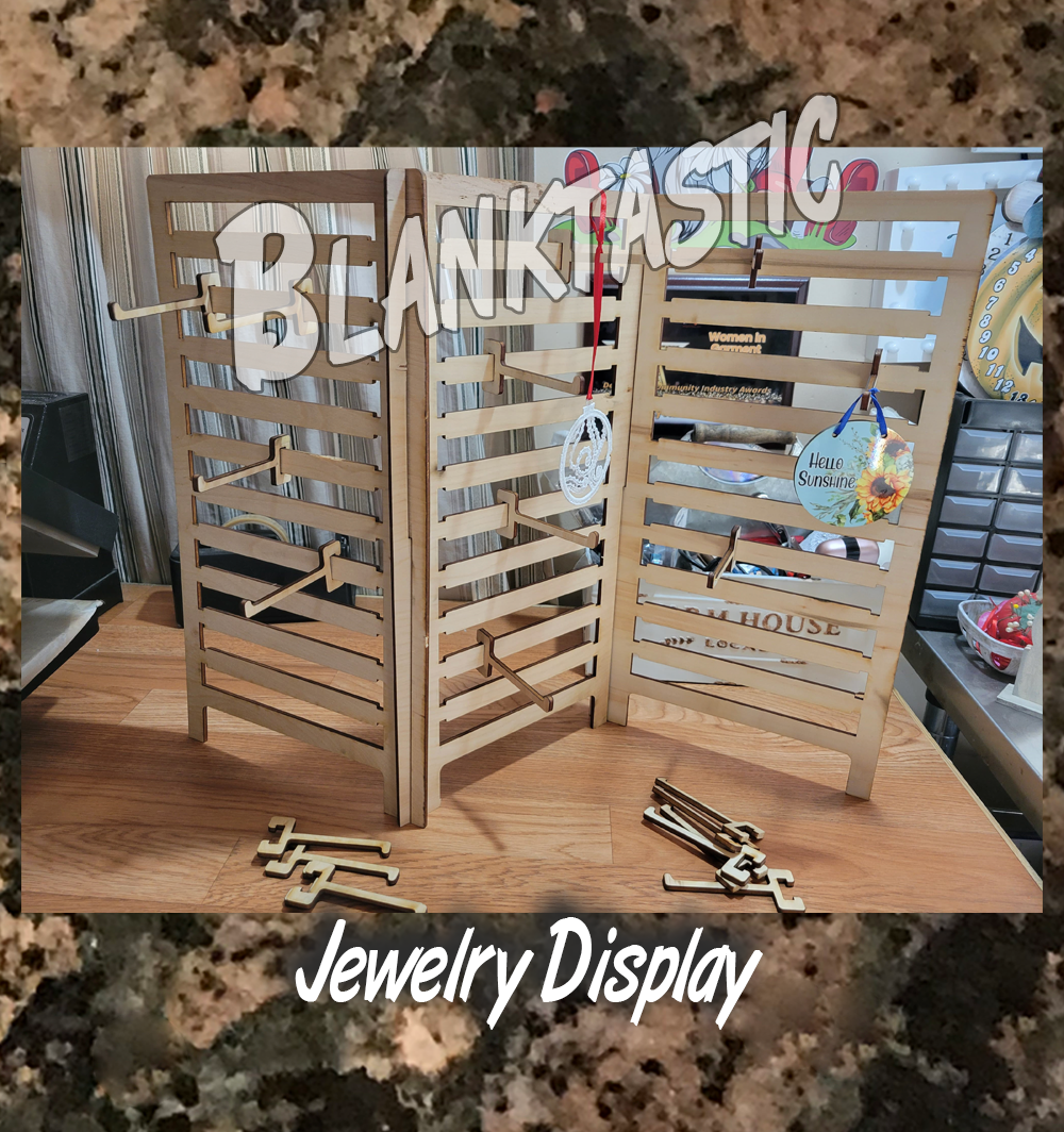 Jewelry display with 40 hooks