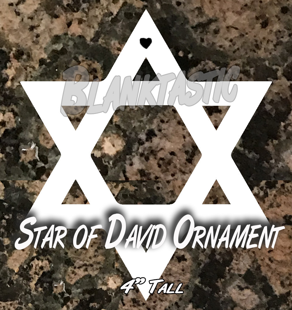 Star of David Ornament Unisub Blank