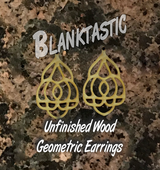 1/8" Wood Earrings - Geometric Earrings