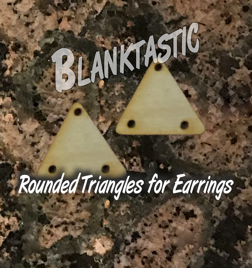 1/8" Wood Earrings -Triangle Earrings