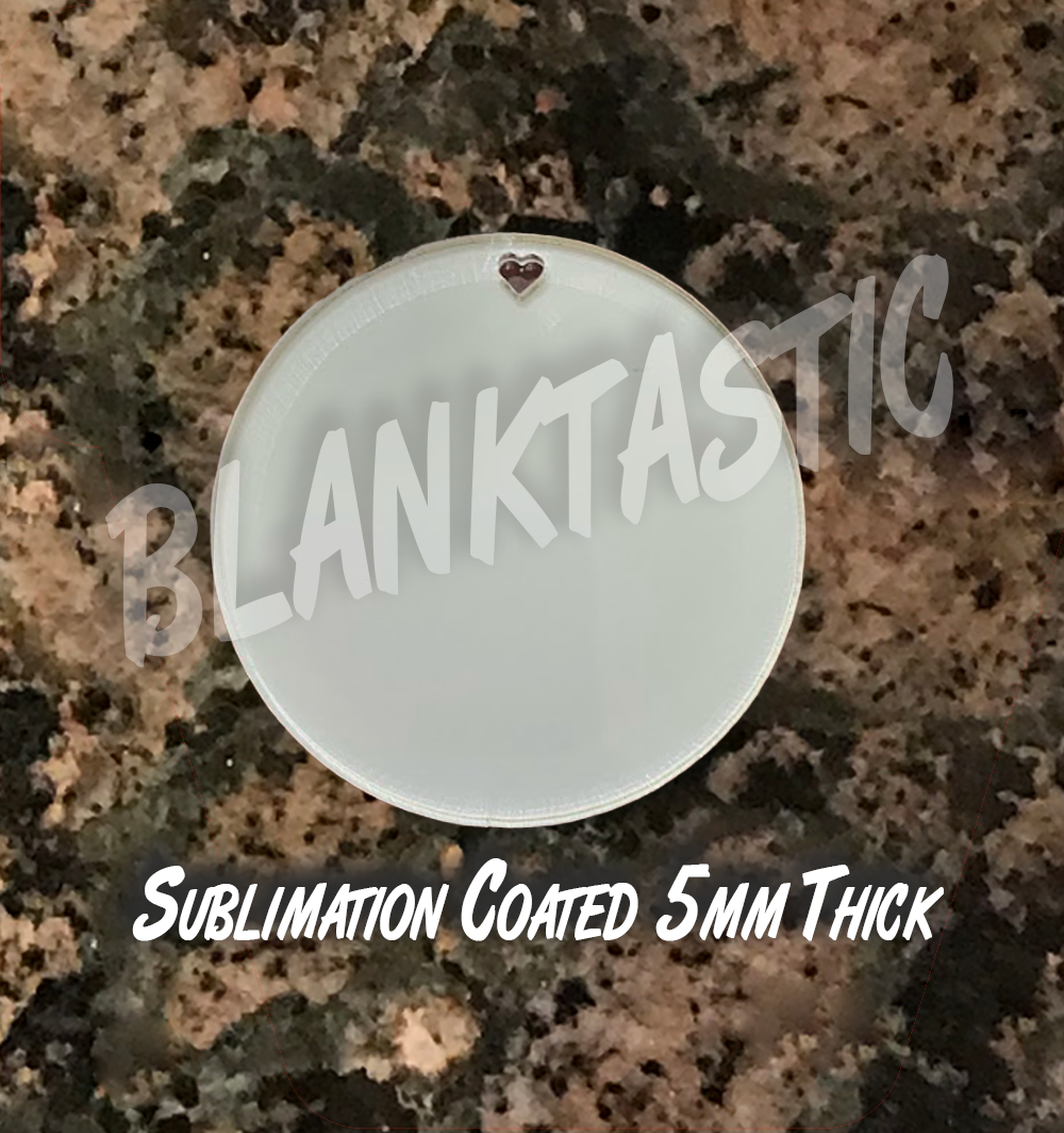 Sublimation Coated Acrylic Circle Ornament
