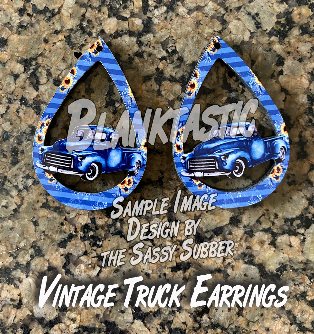 Vintage Truck with TearDrop Earrings - 5 sets