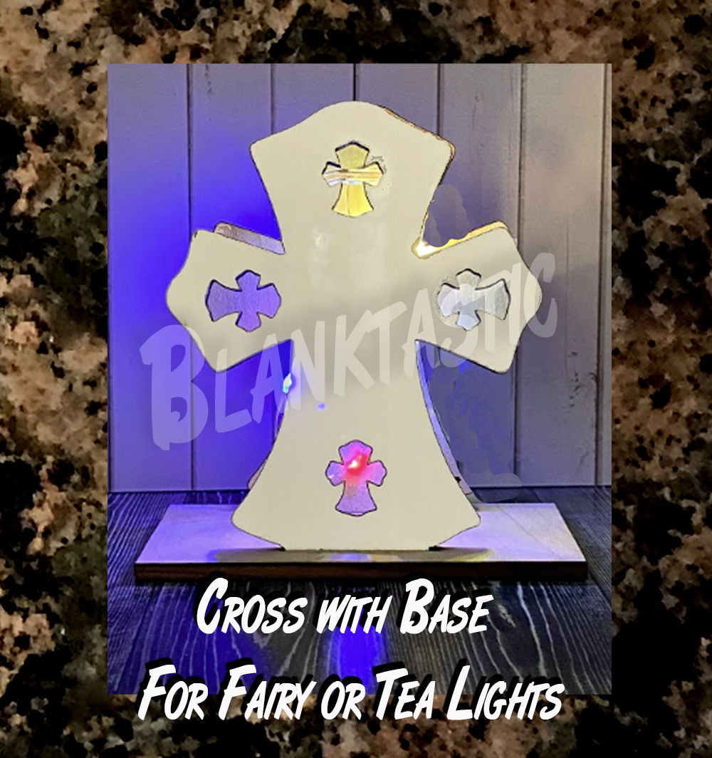 Open Cross with Stand for Fairy Lights/Tea Lights