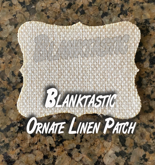 Set of 5 - SubLinen 2.5" Ornate Rectangle Hat Patches and More