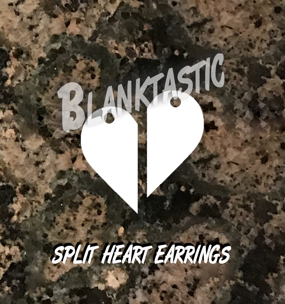 Split Heart Earrings - Set of 5 pairs