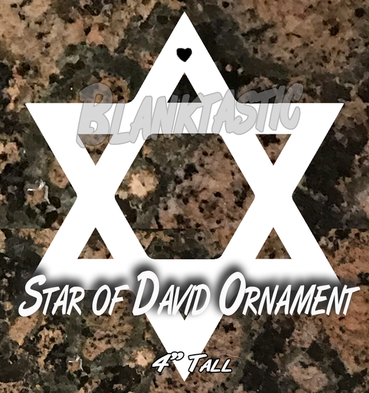 Star of David Ornament Unisub Blank
