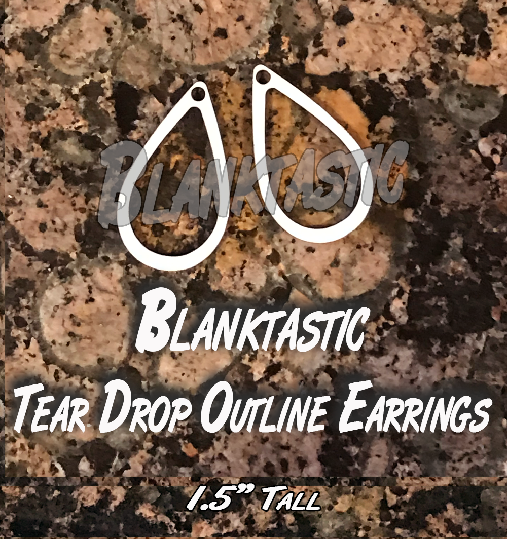 Set of 5 - Tear Drop Outline Earrings