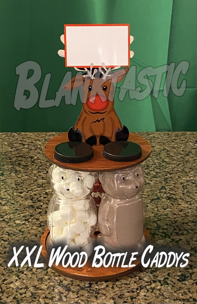 Wood XXL Bottle Caddy With Sublimation Topper ******BOTTLES NOT INCLUDED****** As Seen on the Sassy Subber